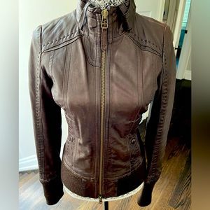 Vintage Mackage Leather Jacket size XS (dark brown)